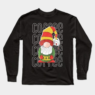 Christmas Coffee Gnome Long Sleeve T-Shirt